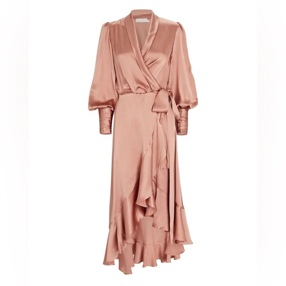 Zimmermann Silk Wrap Midi Dress, Size 1 (small) - Picture 1 of 12